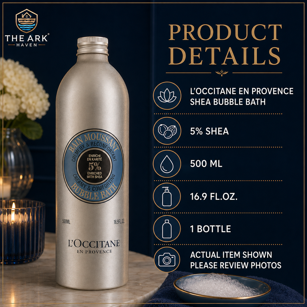L’Occitane/Loccitane Shea Bubble Bath 500ml | Luxurious Creamy Foam | 5% Shea
