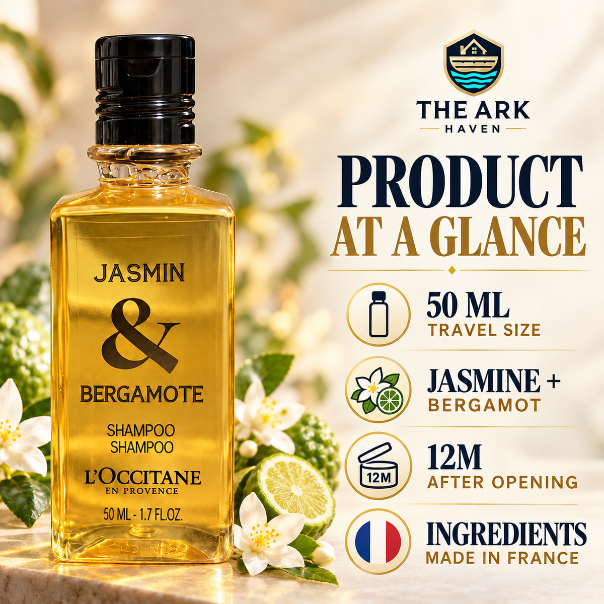 L’Occitane Jasmin & Bergamote Shampoo 50ml Travel Size